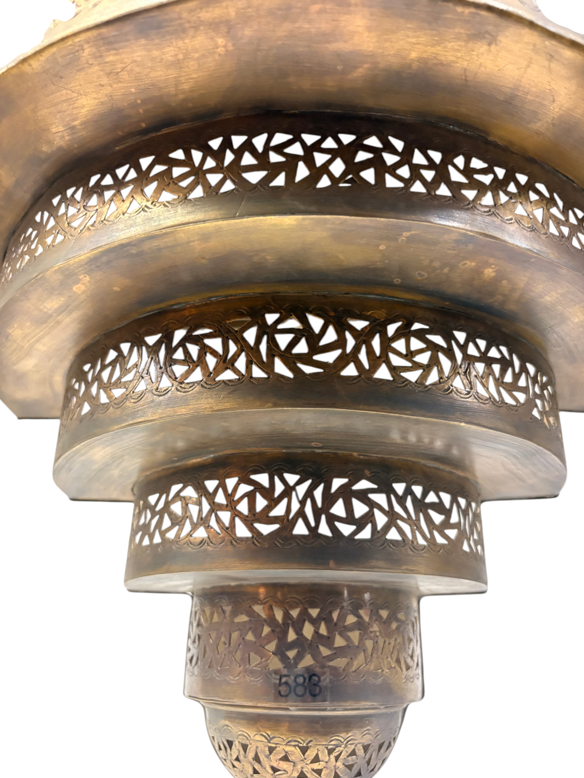 Brass and Silver Wall Sconce with Upside Down Cake Design