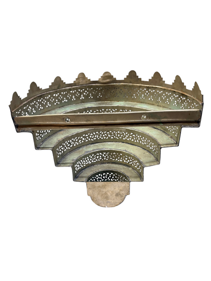 Brass and Silver Wall Sconce with Upside Down Cake Design