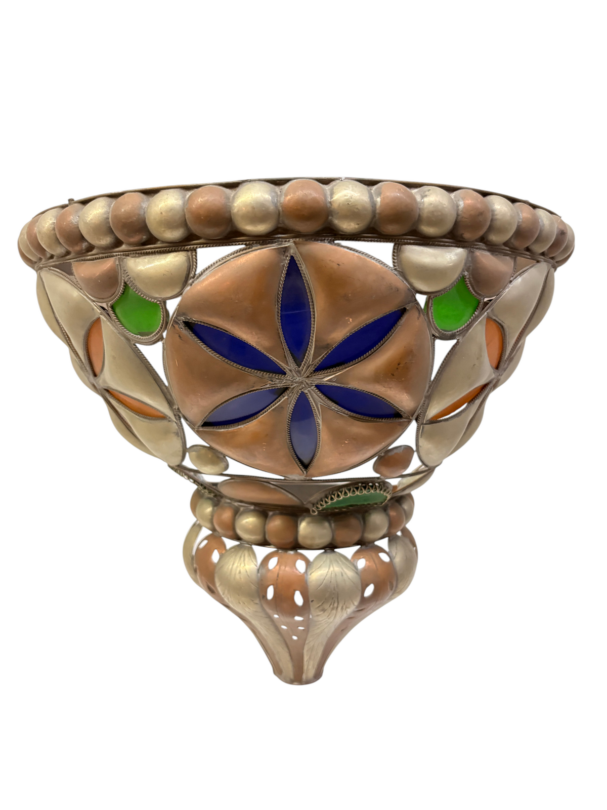Silver-Plated Flower Basket Sconce