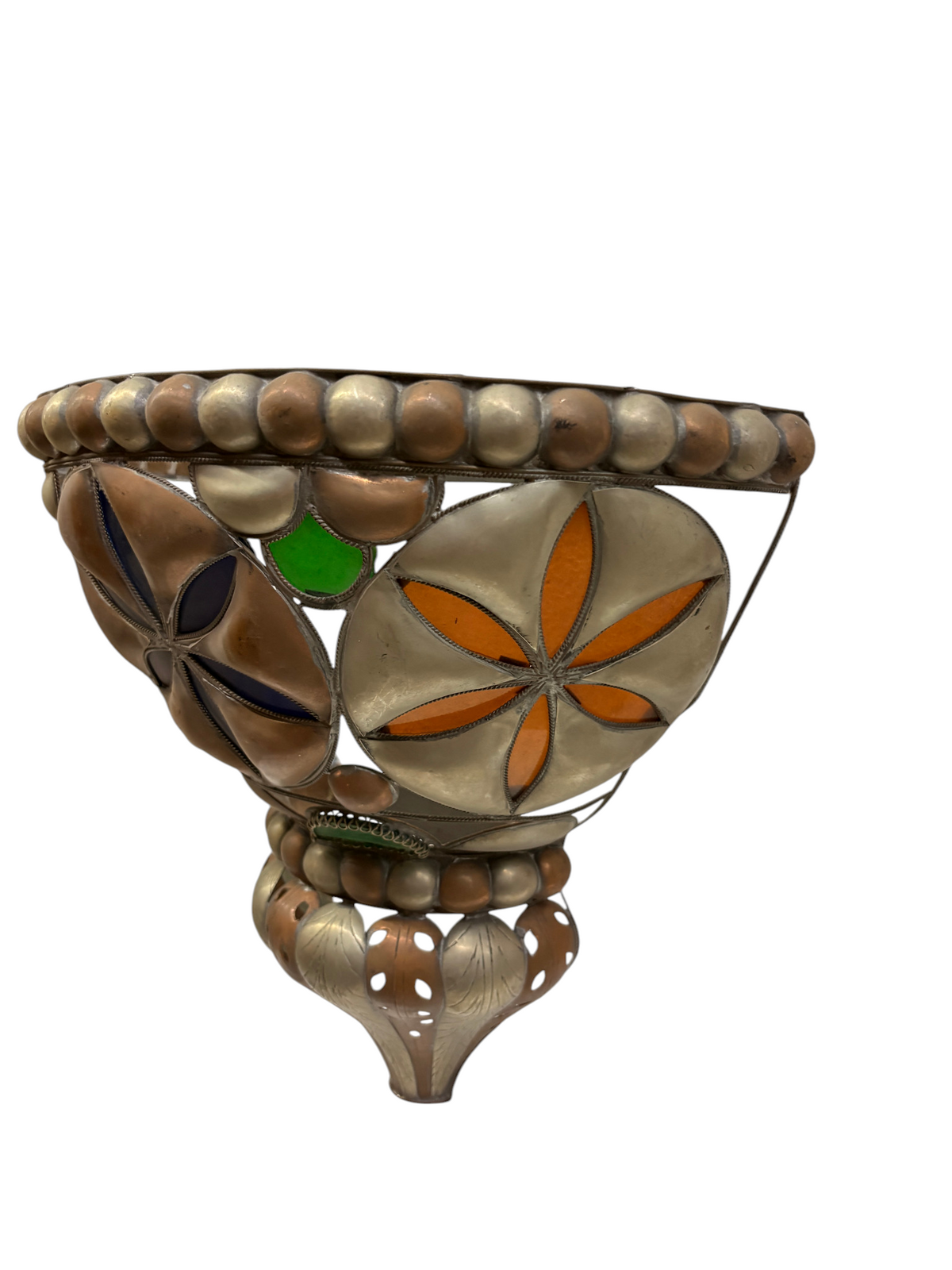Silver-Plated Flower Basket Sconce