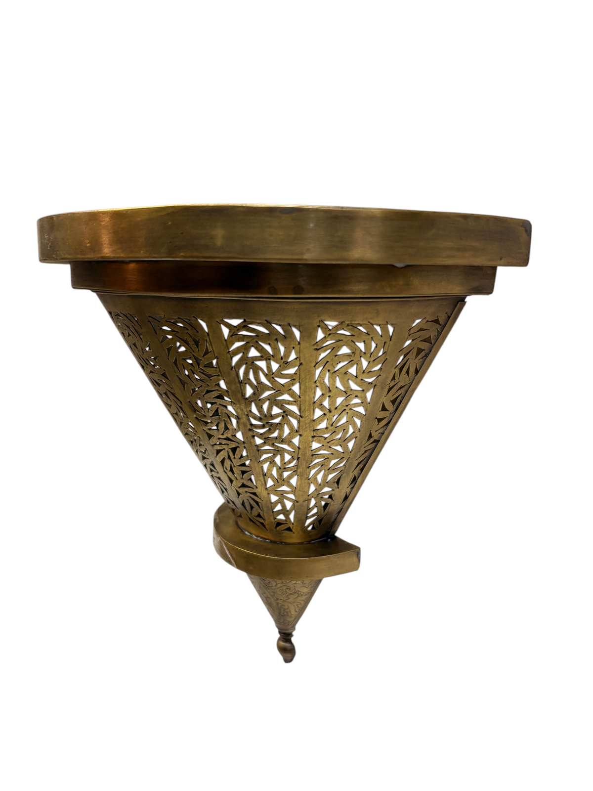 Intricately Designed Brass Wall Sconce
