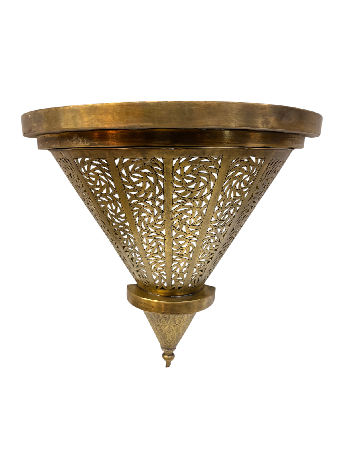Intricately Designed Brass Wall Sconce