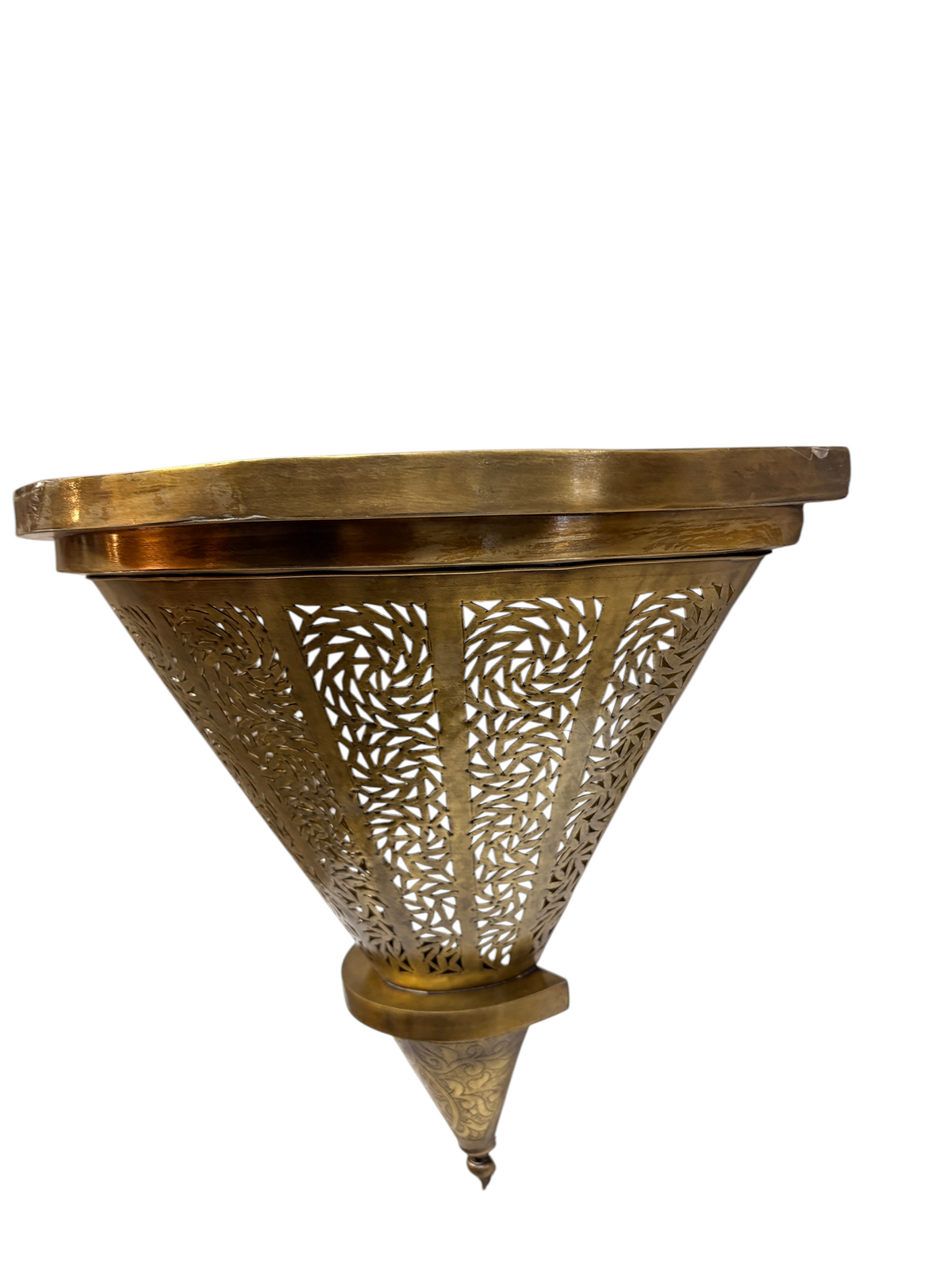 Intricately Designed Brass Wall Sconce