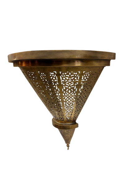 Intricately Designed Brass Wall Sconce