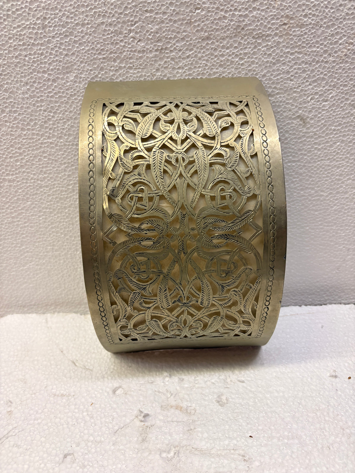 Half Moon Shaped Brass Wall Sconce