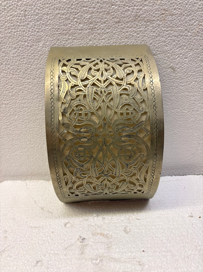 Half Moon Shaped Brass Wall Sconce