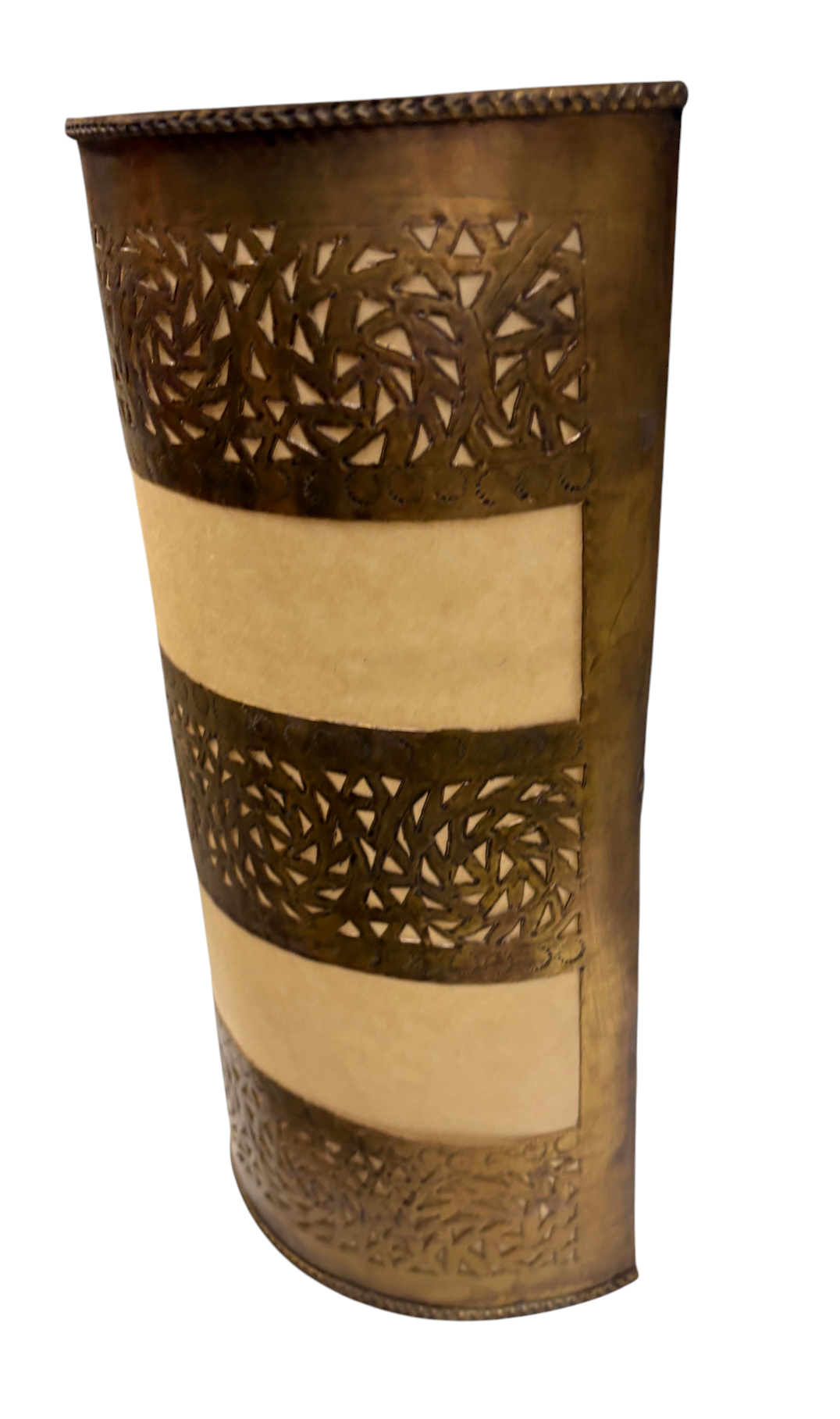 Cylinder Shaped Brass Wall Sconce