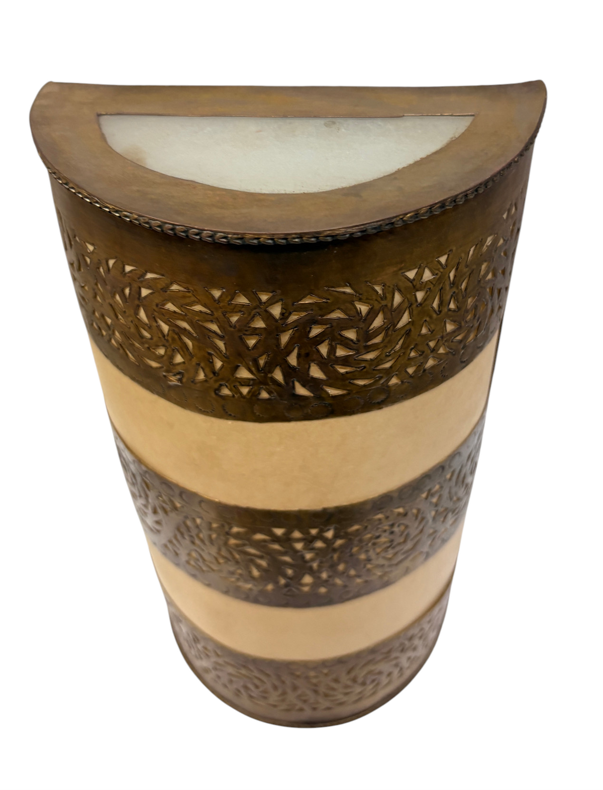 Cylinder Shaped Brass Wall Sconce