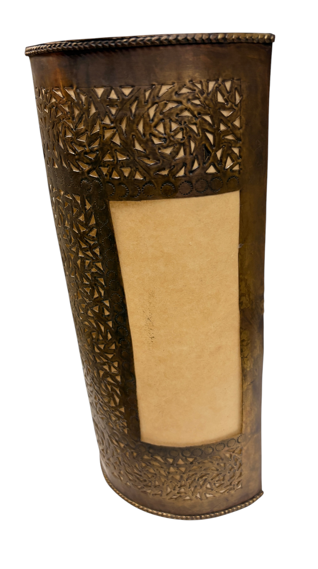 Brass Cylinder Sconce with Vertical Diffuser