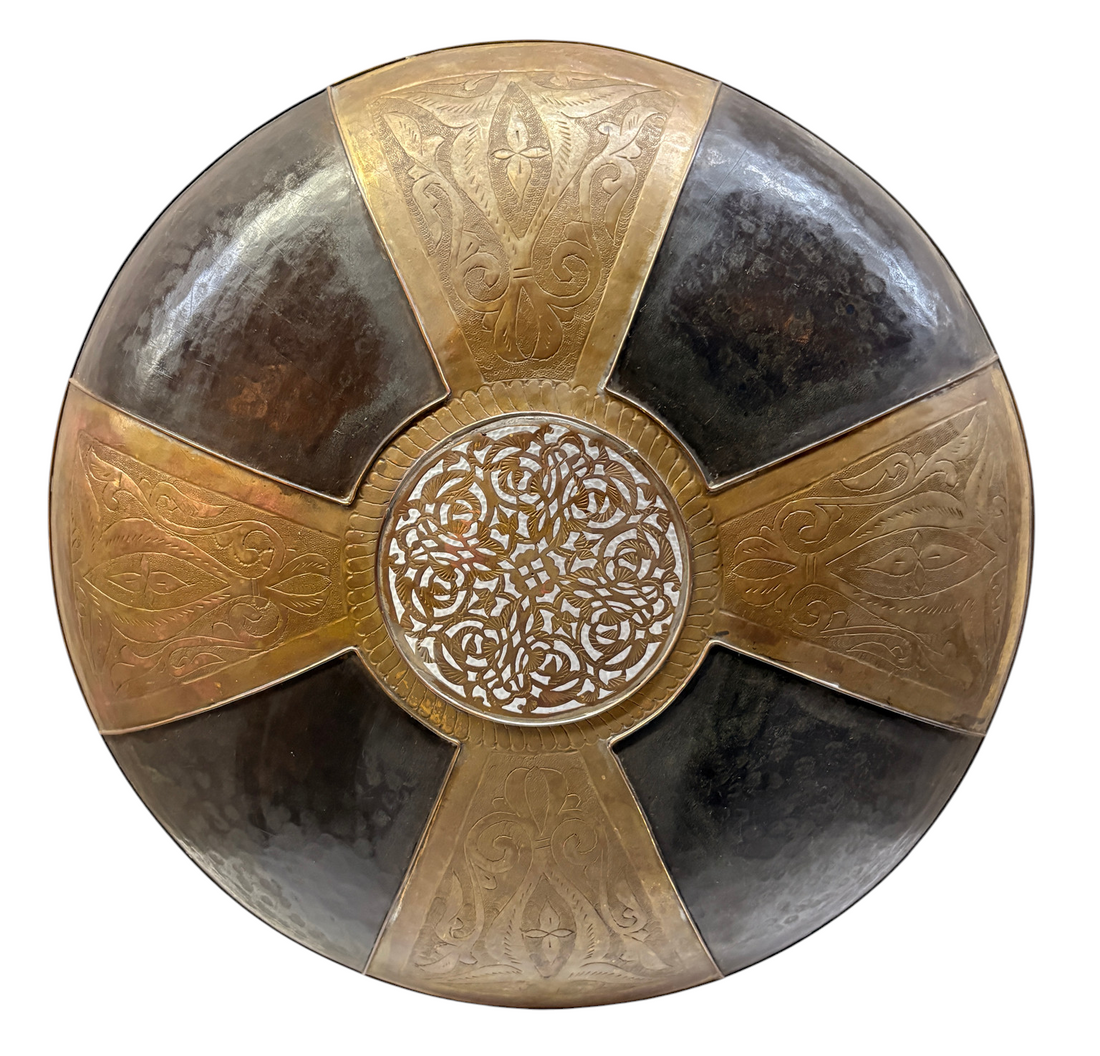 Round Shield Sconce with Pinwheel Medallion