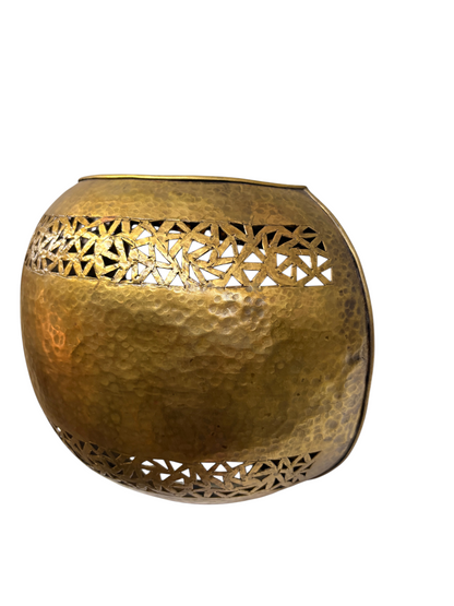Flush Mount Half Moon Brass Wall Sconce