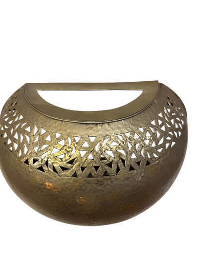 Flush Mount Half Moon Brass Wall Sconce