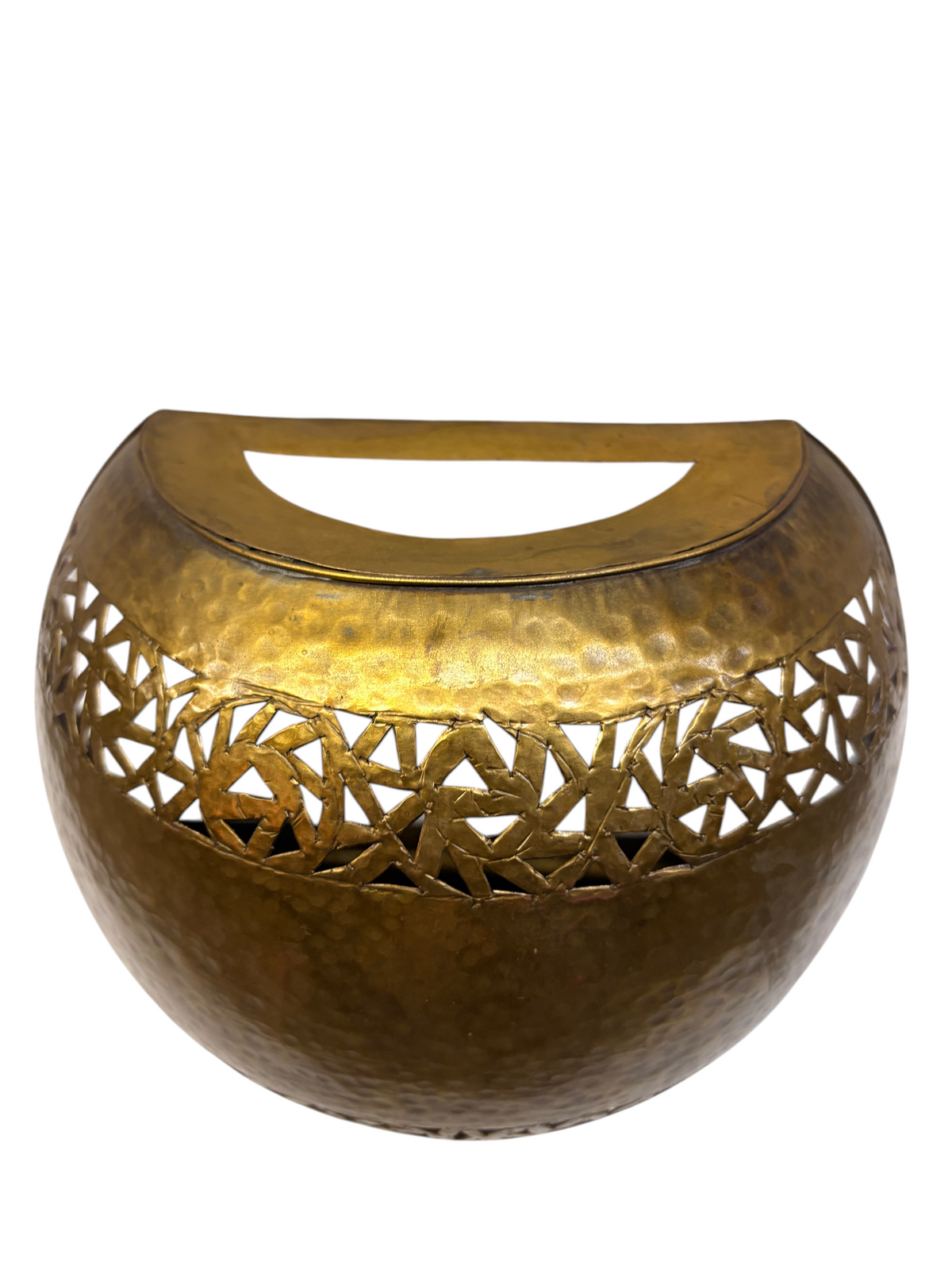 Flush Mount Half Moon Brass Wall Sconce
