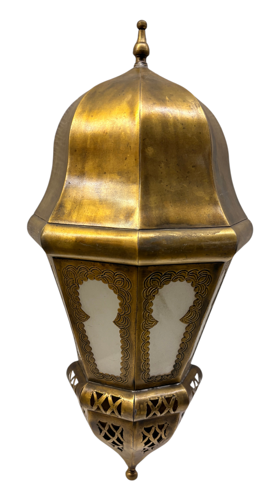 Brass Wall Sconce with Multi Color Glass