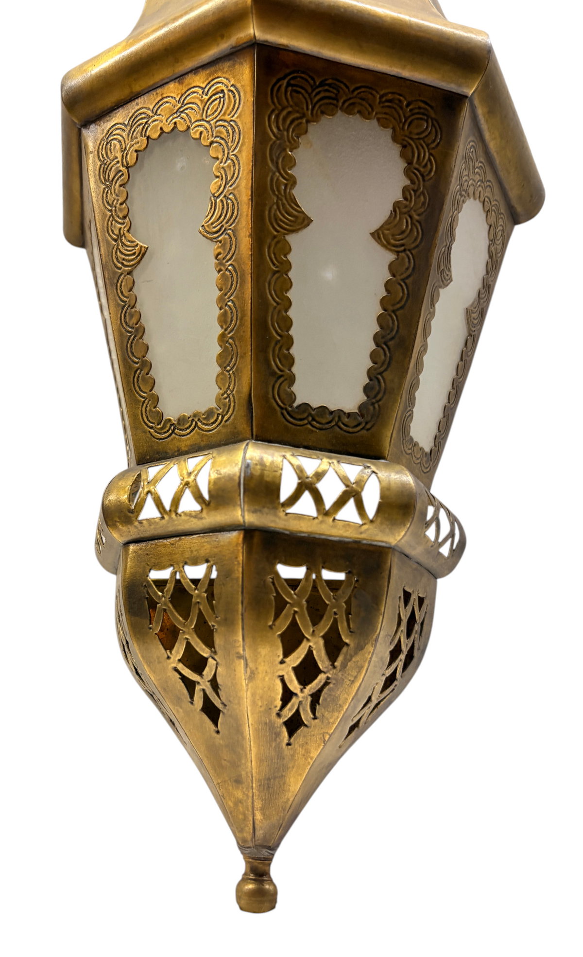 Brass Wall Sconce with Multi Color Glass