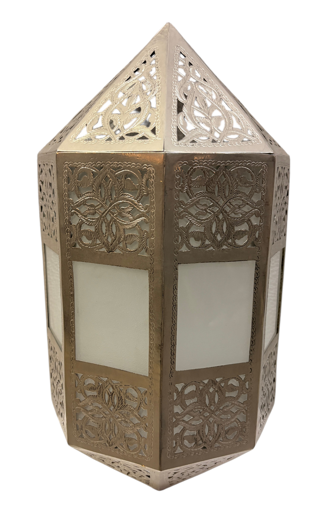 Faceted Lantern Sconce with Glass Panels