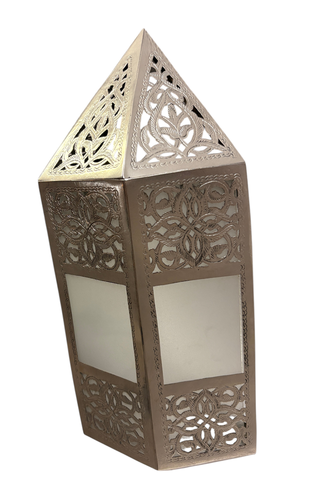 Faceted Lantern Sconce with Glass Panels