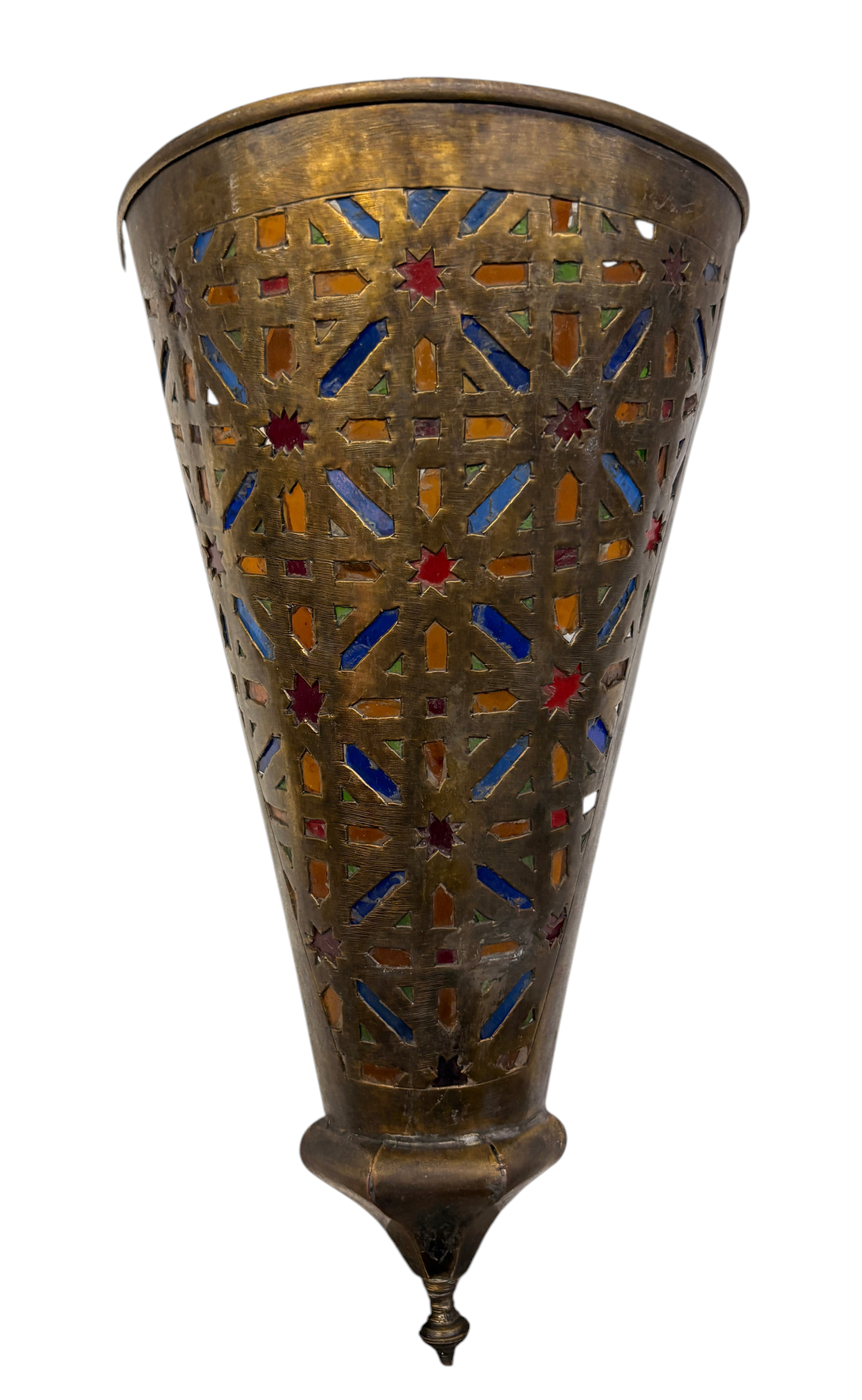 Mosaic Glass Corner Cone Sconce