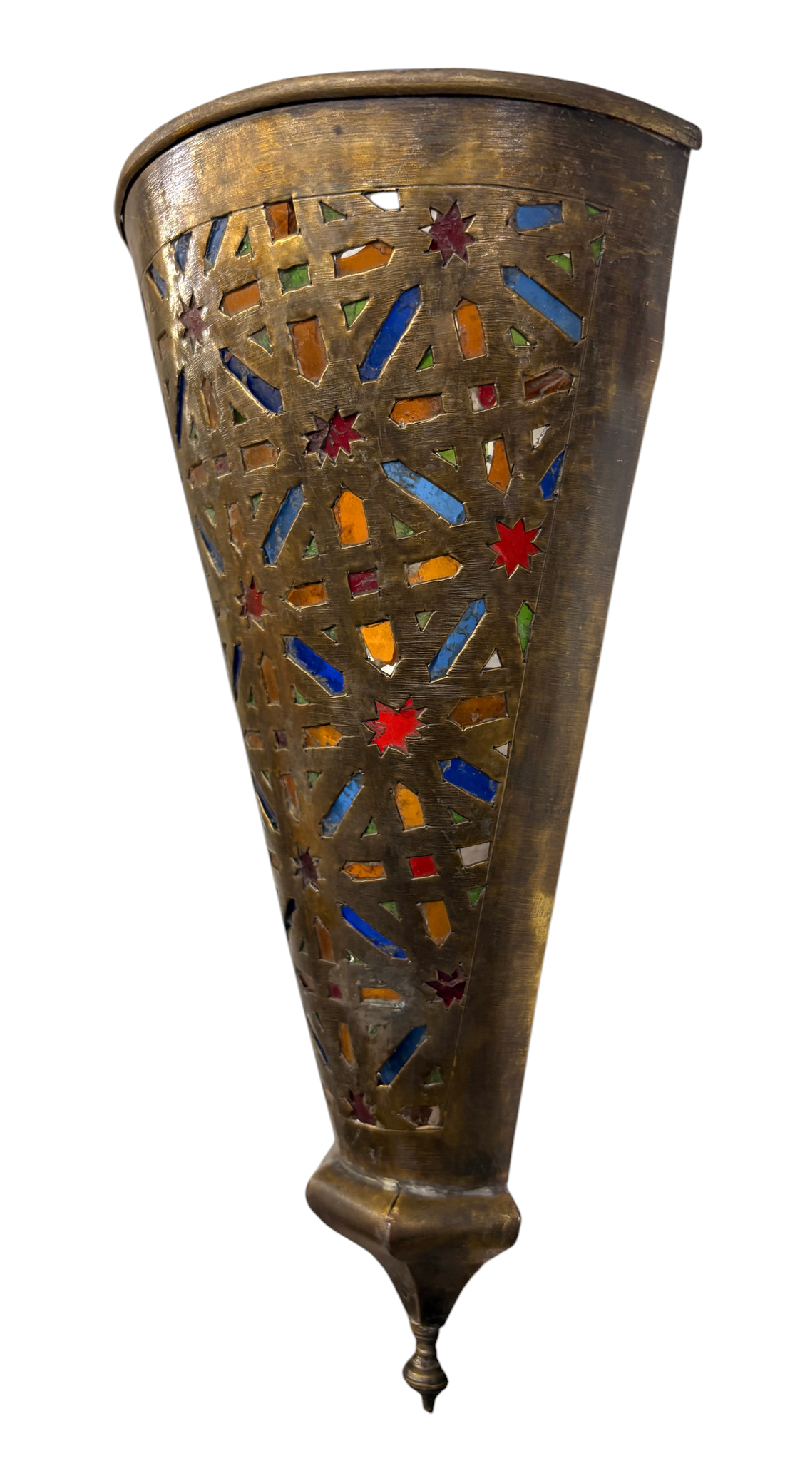 Mosaic Glass Corner Cone Sconce