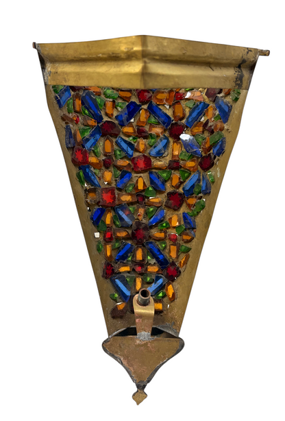 Mosaic Glass Corner Cone Sconce