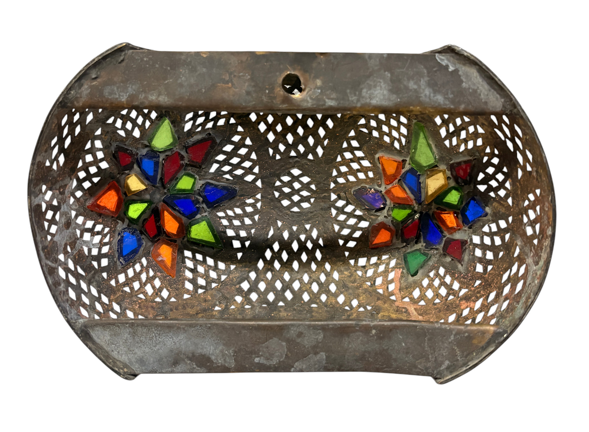 Domed Lattice Sconce with Star Medallions