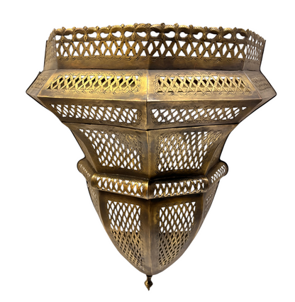 Tiered Lattice Lantern Sconce