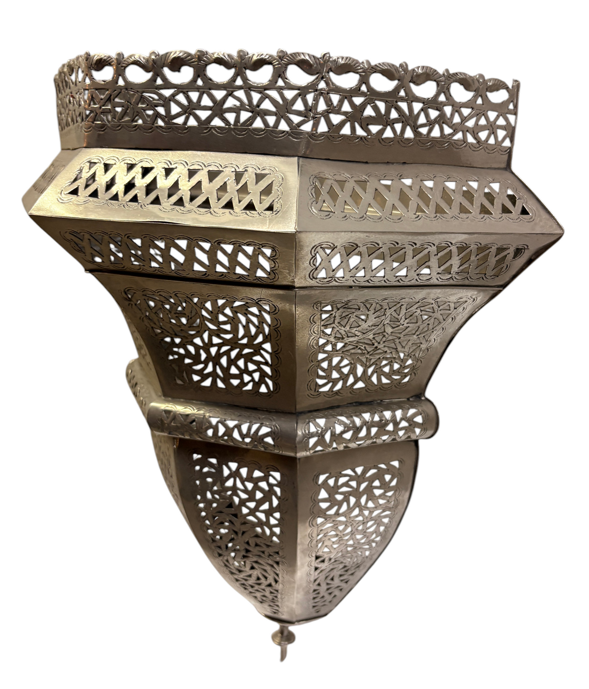 Tiered Lattice Lantern Sconce
