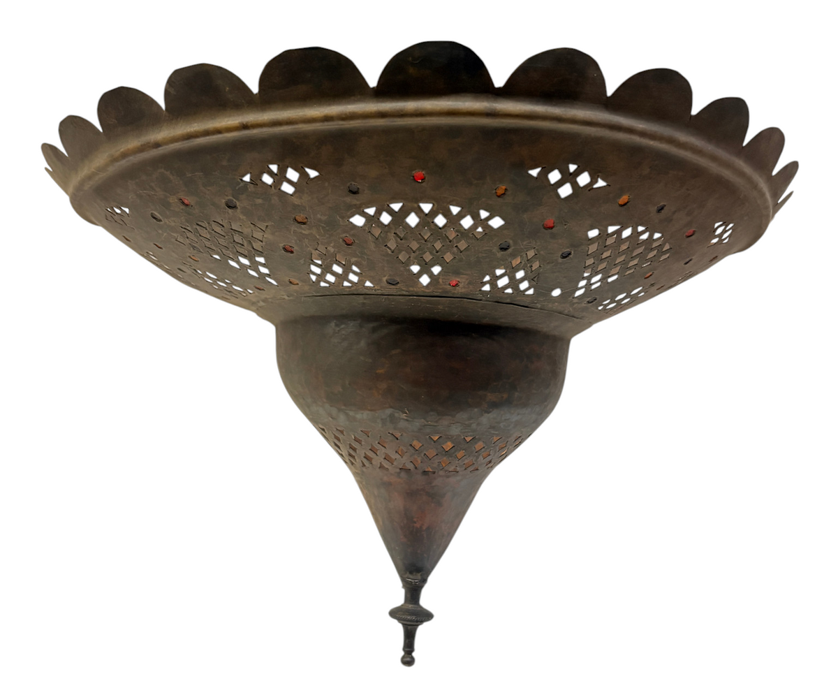 Umbrella-Top Iron Sconce