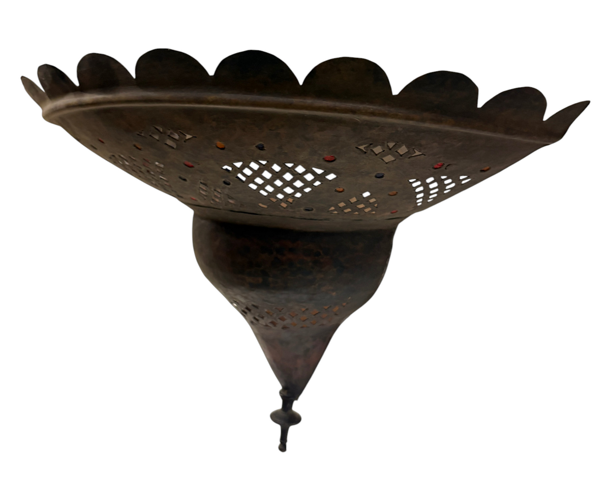 Umbrella-Top Iron Sconce