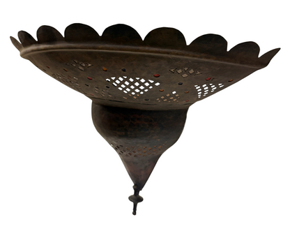 Umbrella-Top Iron Sconce