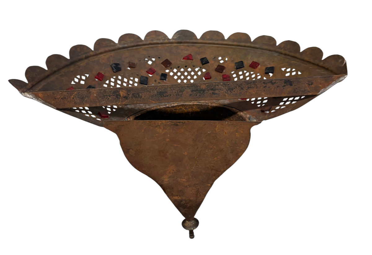 Umbrella-Top Iron Sconce