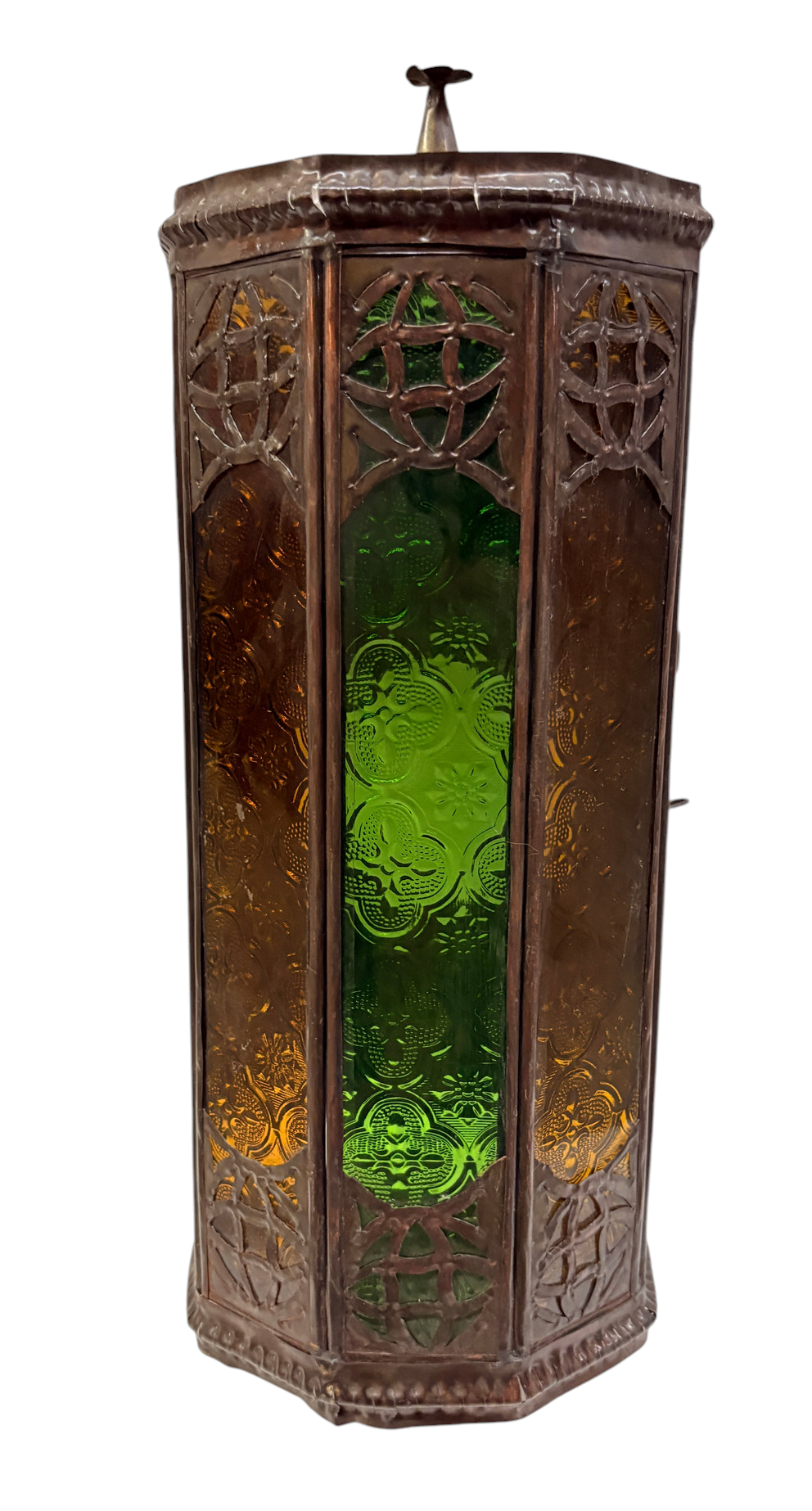 Hexagonal Column with Arched Glass Panels