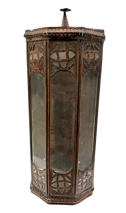 Hexagonal Column with Arched Glass Panels