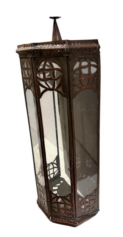 Hexagonal Column with Arched Glass Panels