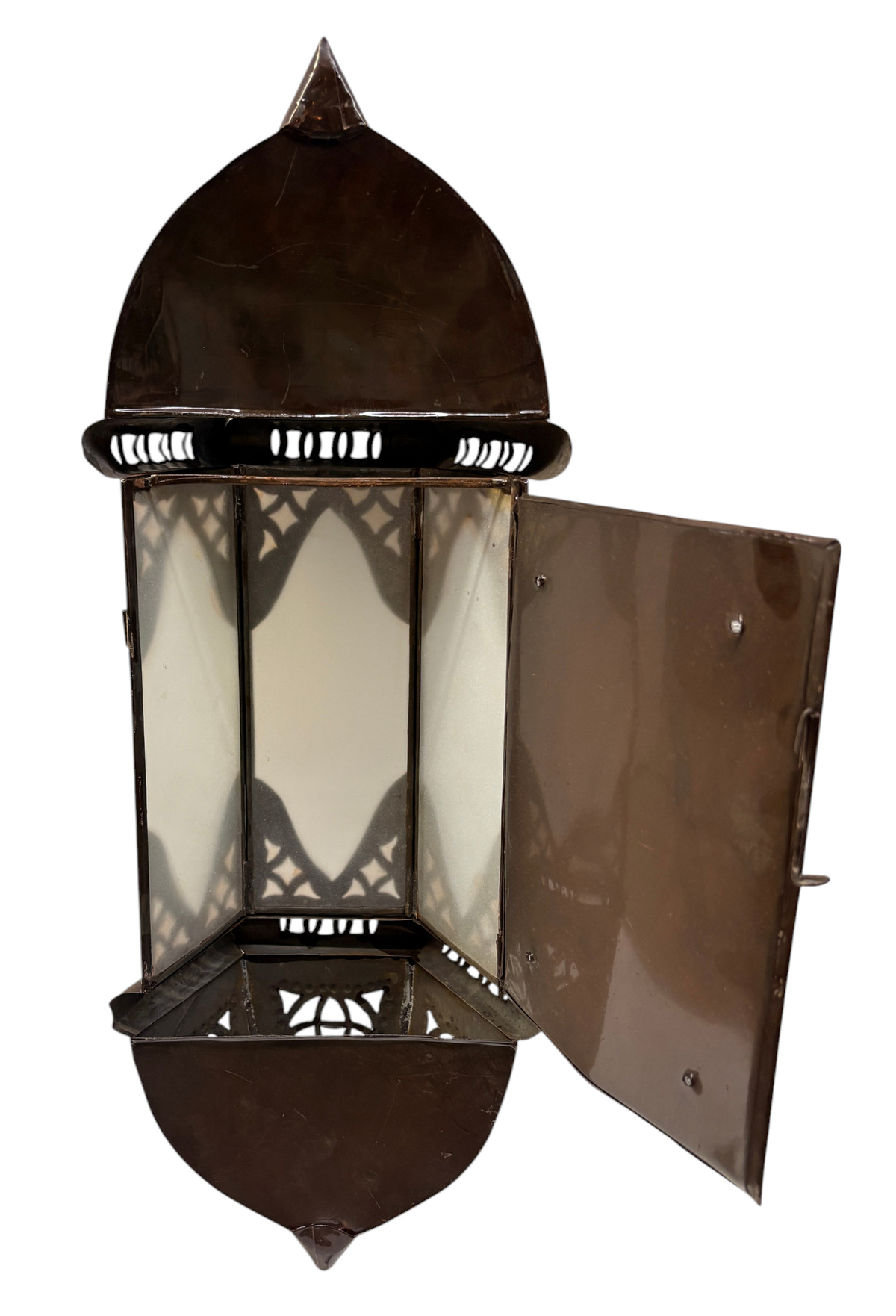 Domed Cast Zinc Sconce with Hinged Door