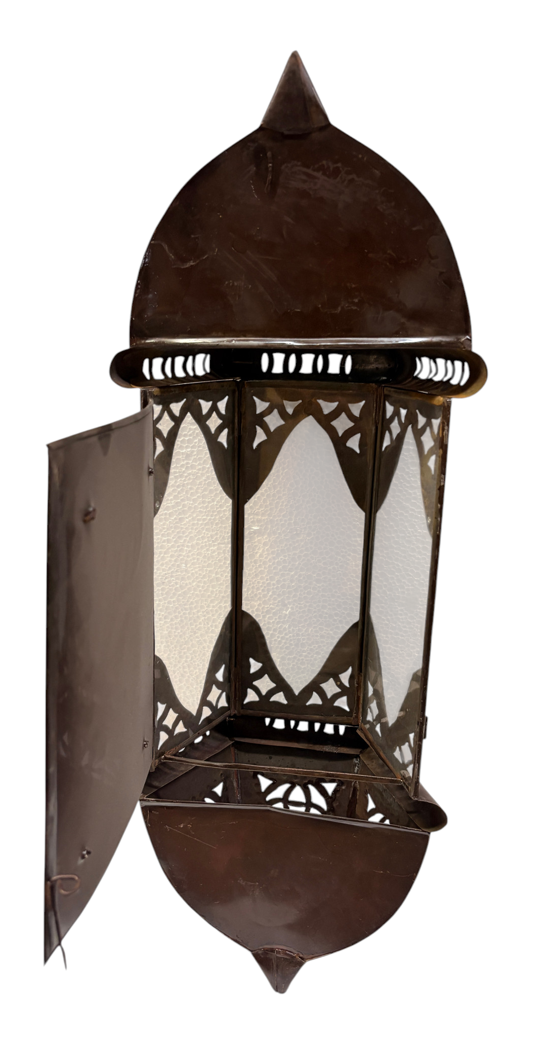 Domed Cast Zinc Sconce with Hinged Door