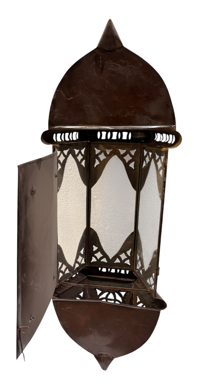 Domed Cast Zinc Sconce with Hinged Door