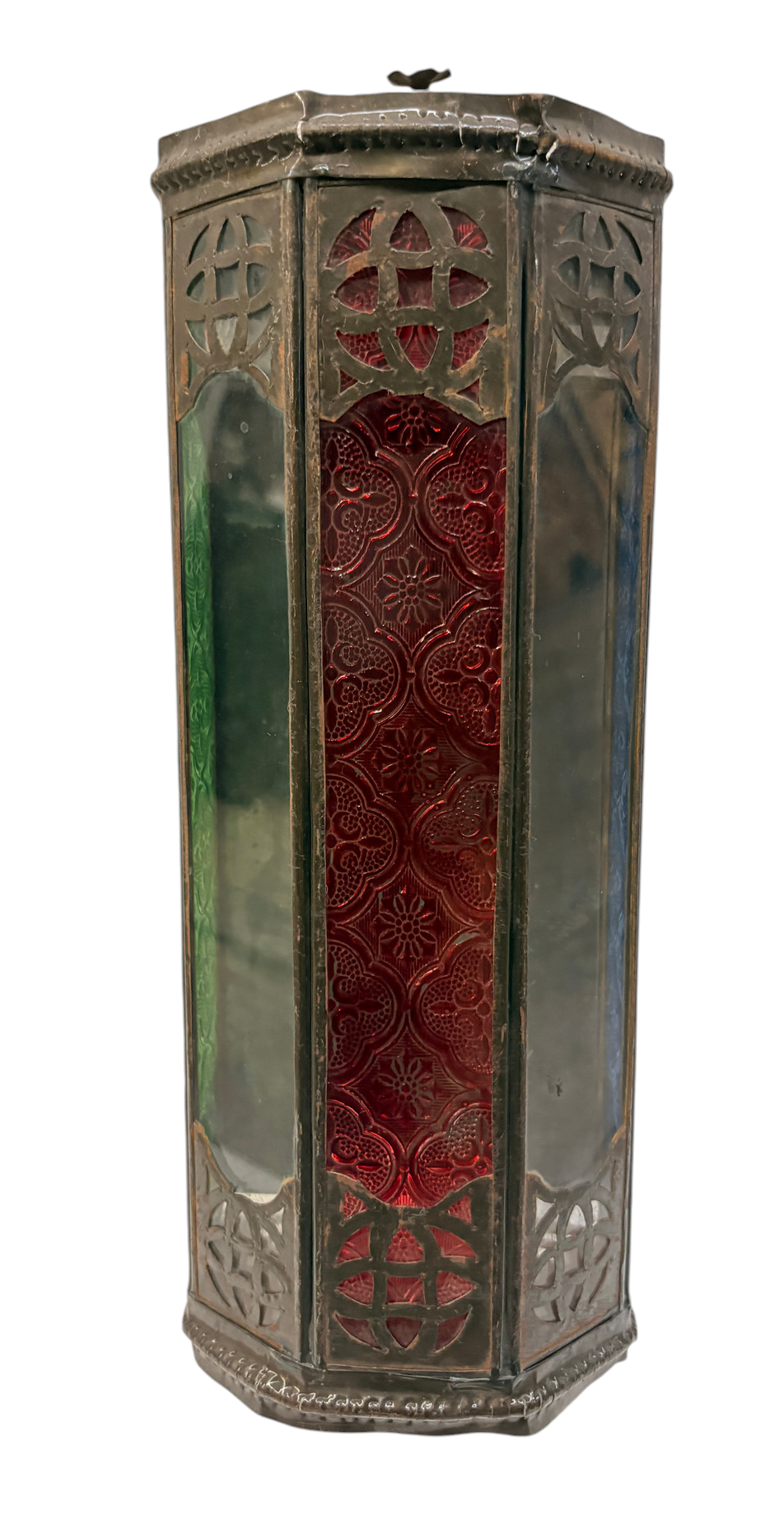 Cast Zinc Lantern Sconce with Hinged Door