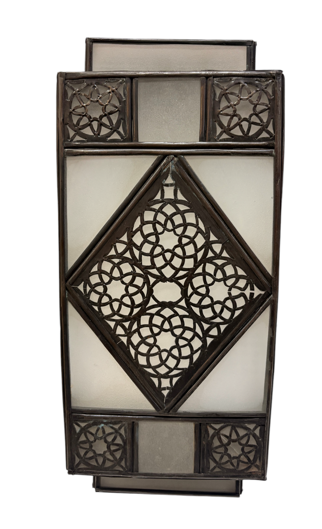 Art Deco Cast Zinc Panel Sconce