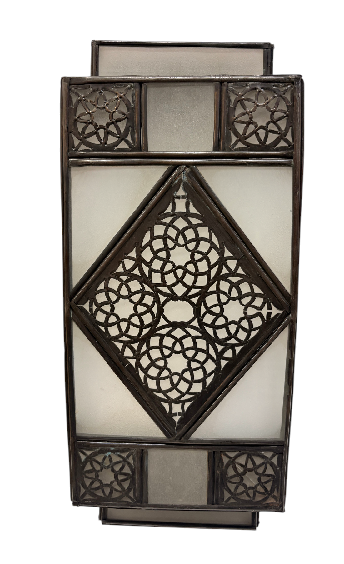 Art Deco Cast Zinc Panel Sconce