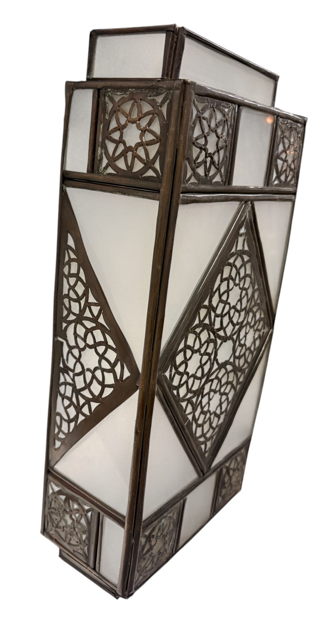 Art Deco Cast Zinc Panel Sconce