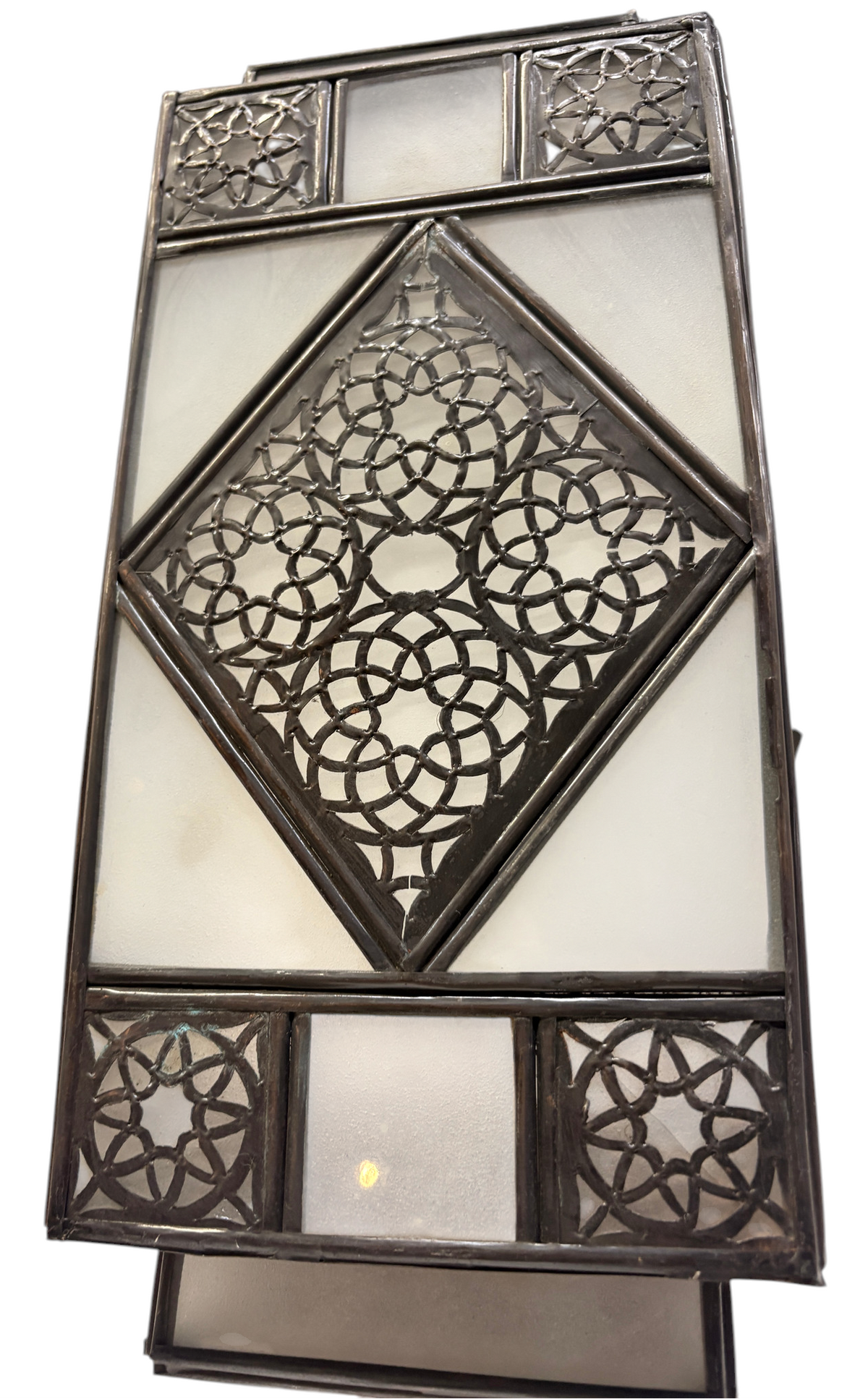 Art Deco Cast Zinc Panel Sconce