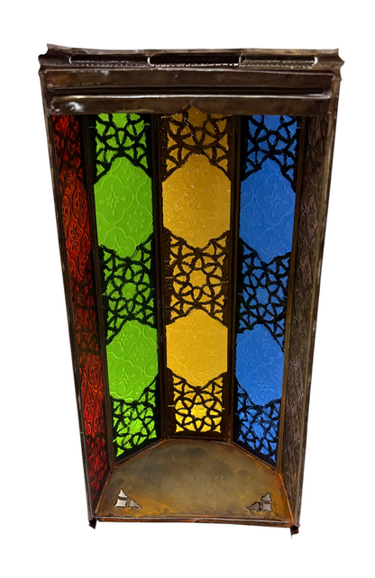 Cast Zinc Mosaic Lantern Sconce