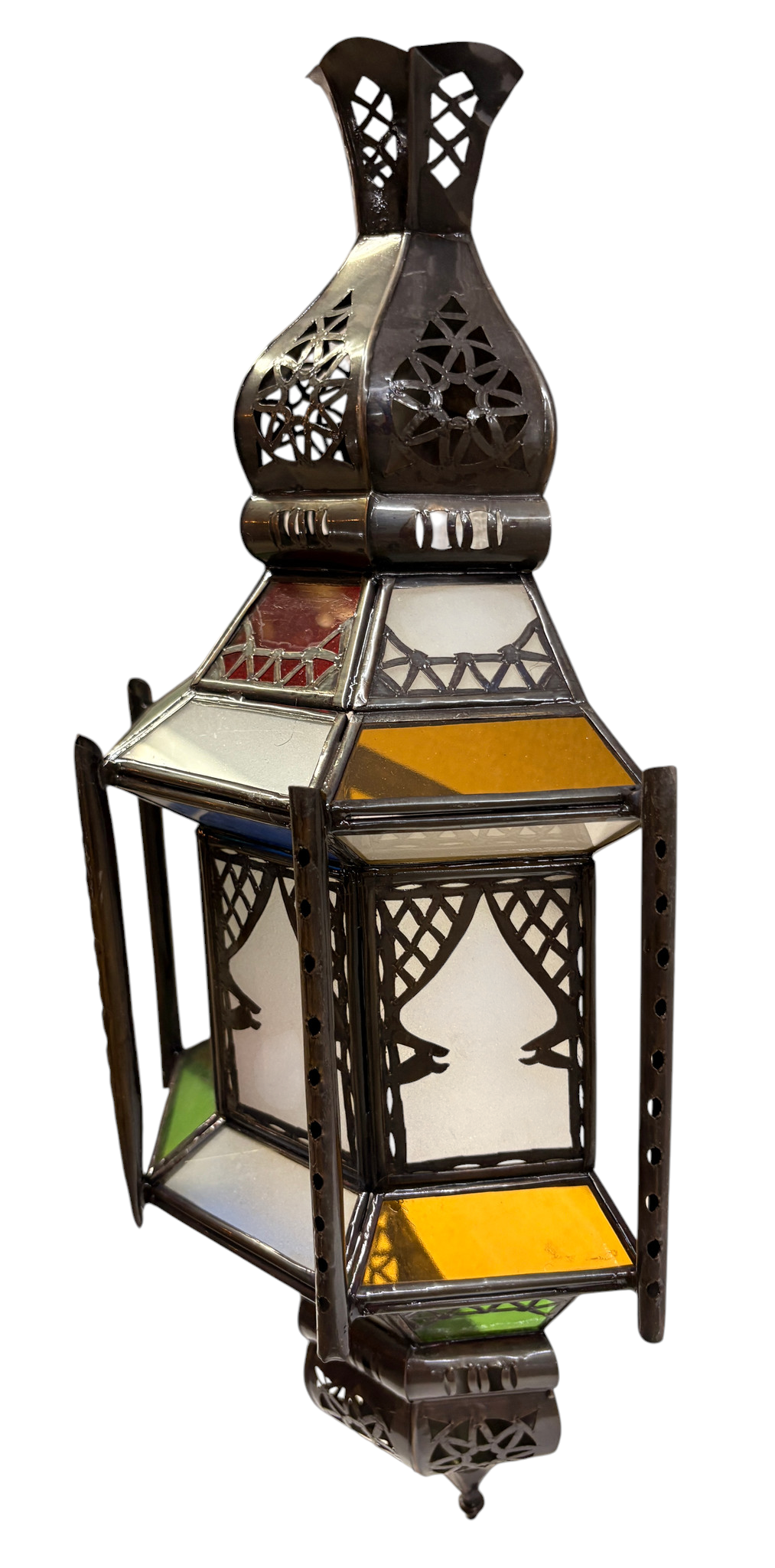 Ornate Cast Zinc Lantern Sconce