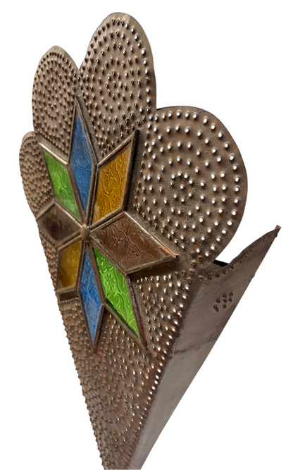 Flower-Shaped Star Glass Sconce