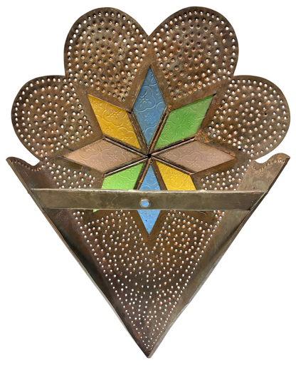 Flower-Shaped Star Glass Sconce