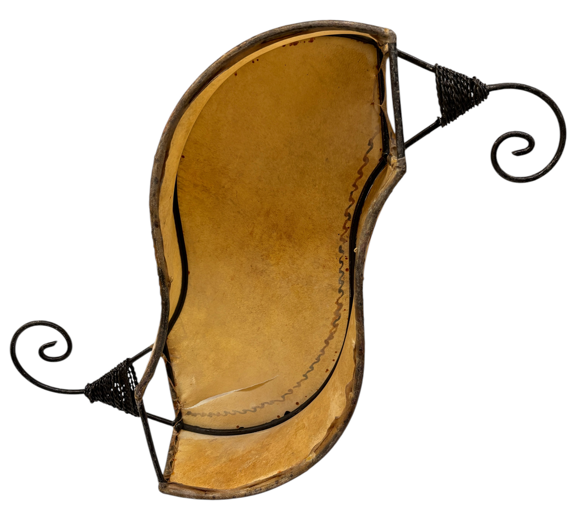 Dyed Henna Sconce with Wire Scroll Accents