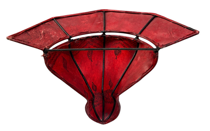 Dyed Henna Sconce with Etched Roof Panel