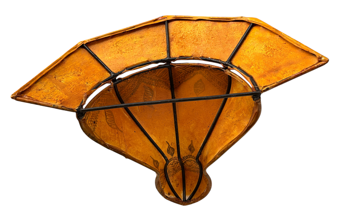 Dyed Henna Sconce with Etched Roof Panel