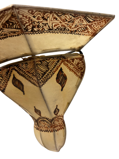 Dyed Henna Sconce with Etched Roof Panel